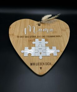 Herz mit Puzzle "Mama"