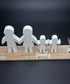 Personalisierte Holzfiguren «We are family»
