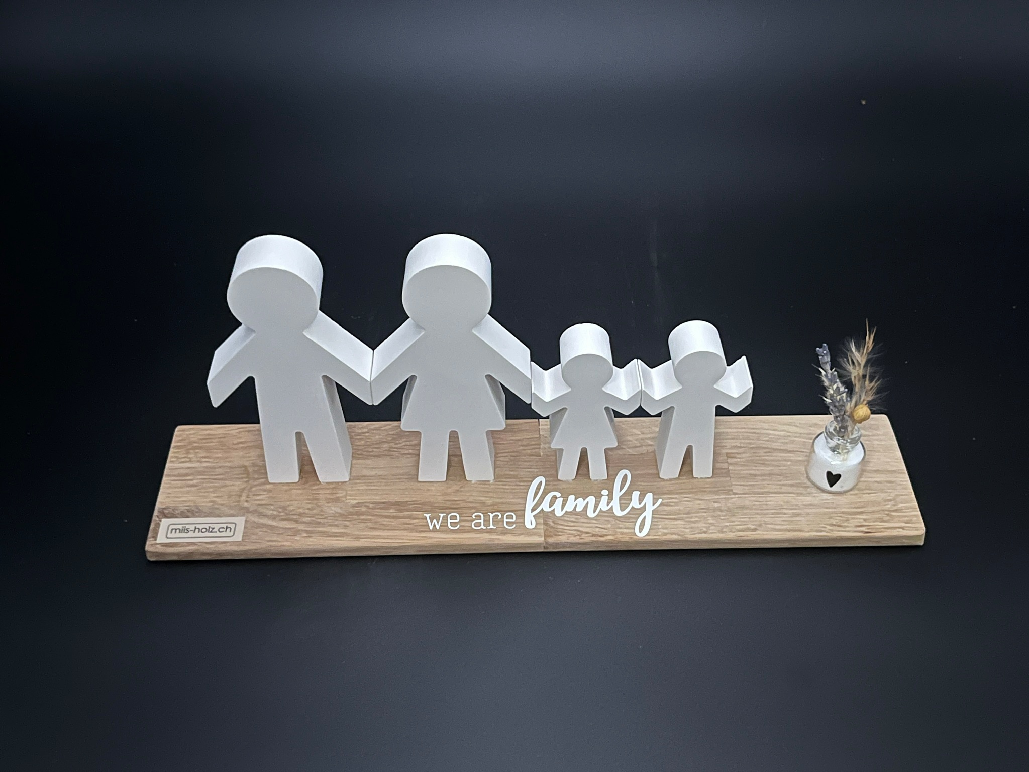 Personalisierte Holzfiguren «We are family»